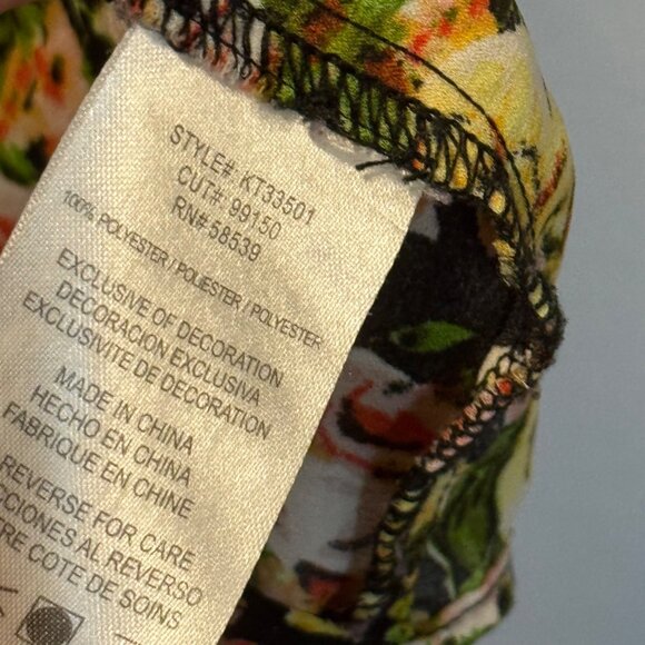 Kut From The Kloth Floral Kimono Jacket With Pearl Beaded Trim Sz Large - Picture 5 of 12